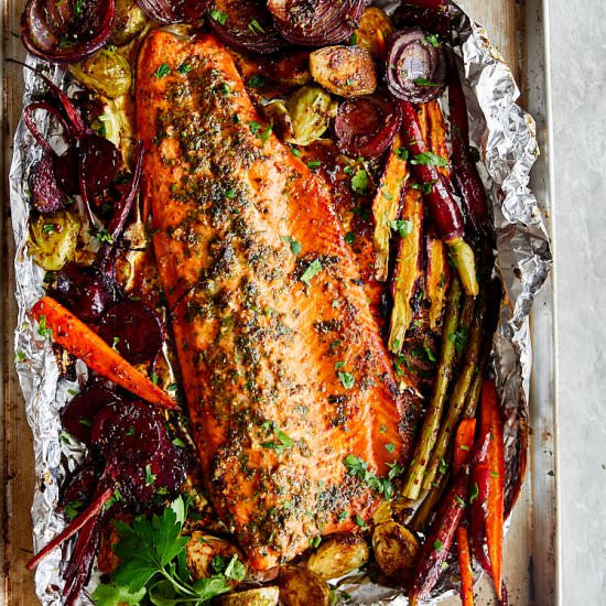 Baked Honey Garlic Steelhead Trout