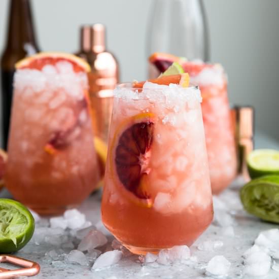 Beer Palomas with Blood Orange Soda