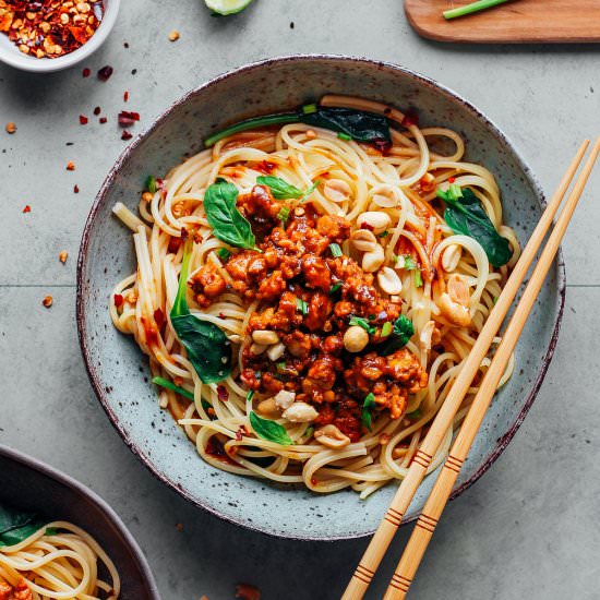 Dan Dan Noodles & Tempeh Scramble