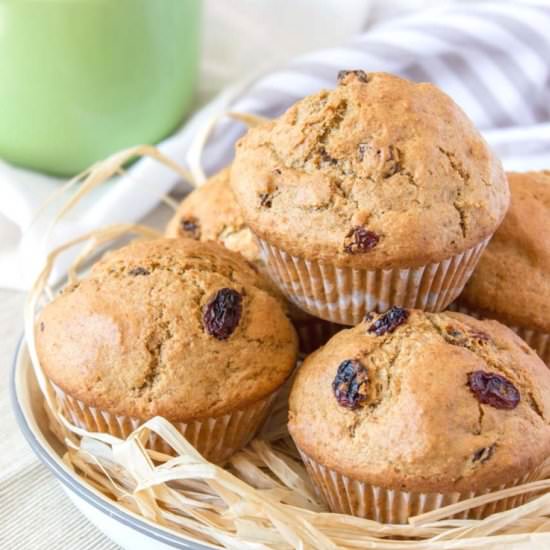 Healthy Irish Soda Bread Muffins