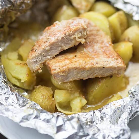 BAKED RANCH PORK CHOPS AND POTATOES