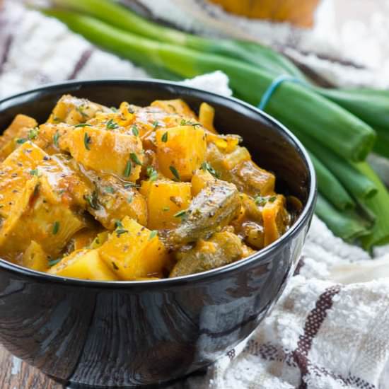 Green jackfruit curry