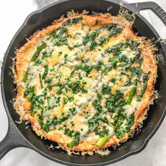 Asparagus and Cheese Dutch Baby