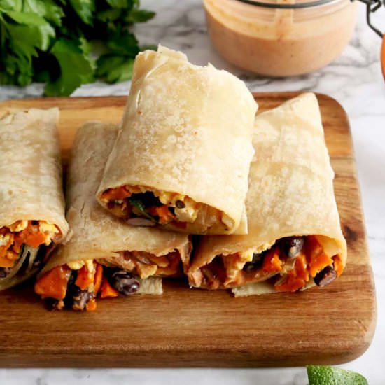Vegetarian Breakfast Burritos