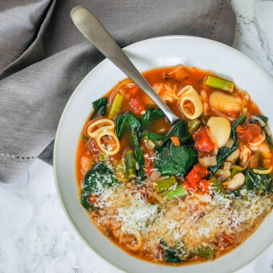 Spring Veggie Minestrone Soup