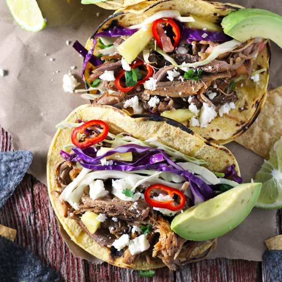 Carnitas Tacos w/ Spicy Sweet Slaw
