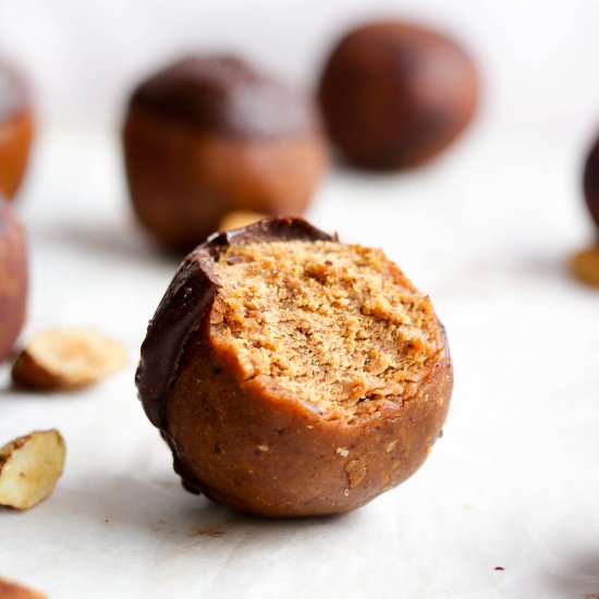 4 Ingredient Nutty Chocolate Bites
