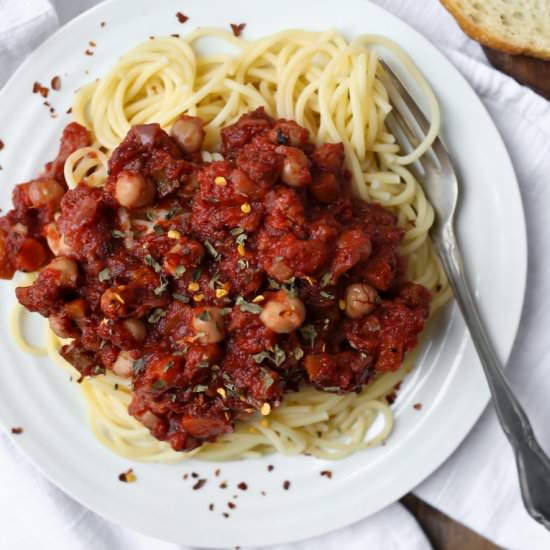 Vegan Chickpea Tomato Ragu