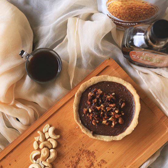 Carob Cashew Pie with Toasted Pecan