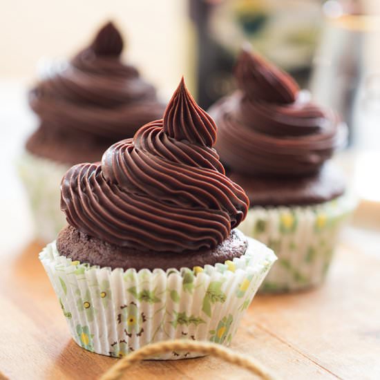 Double Chocolate Zucchini Cupcakes