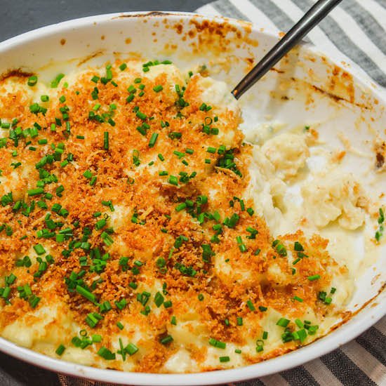 Creamless Cauliflower Gratin