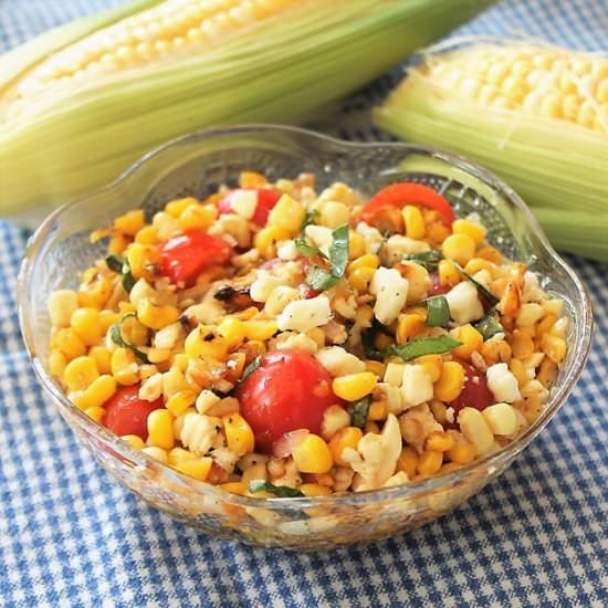 Grilled Corn and Feta Salad