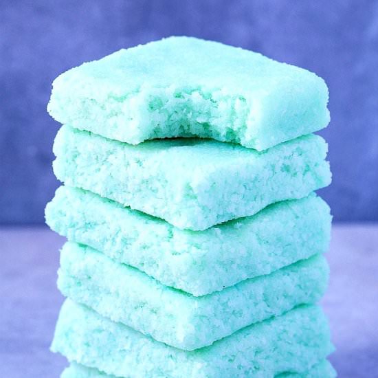 Blue Matcha Mermaid Coconut Bars