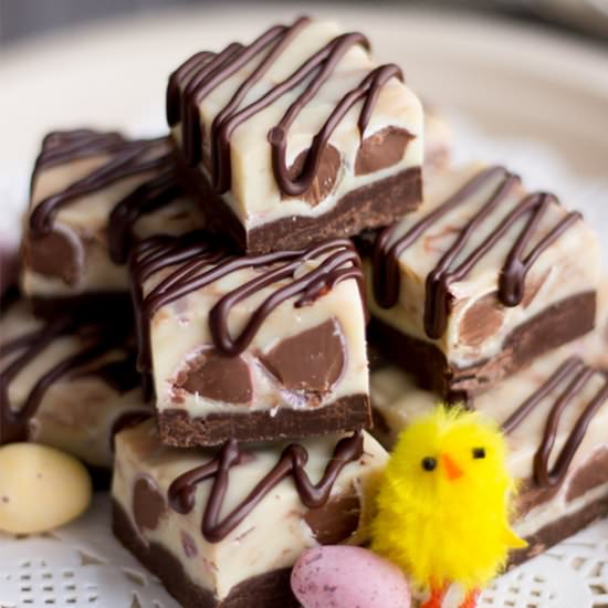 Crazy Easy Mini Egg Chocolate Fudge