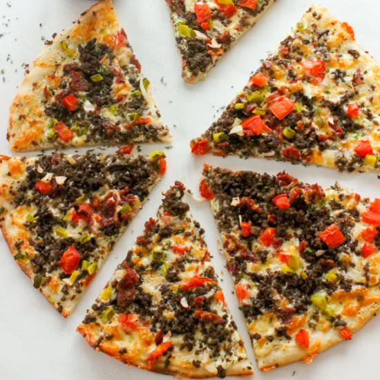 Homemade Bacon Cheeseburger Pizza
