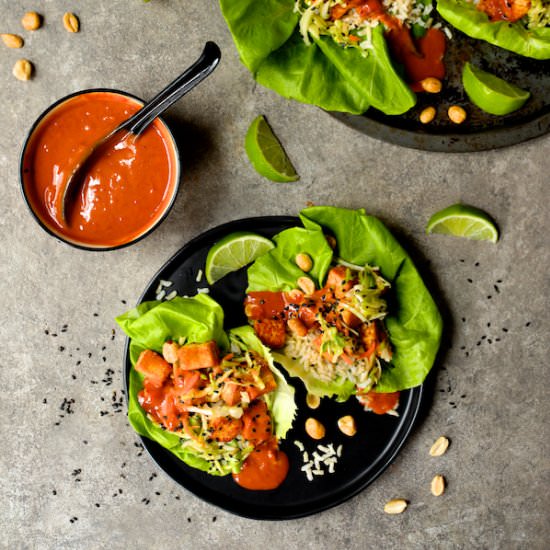 Vegan Korean Lettuce Wraps