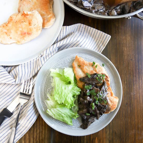 Crispy Chicken Breast + Portobellos
