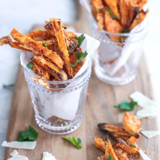 Parmesan Crispy Sweet Potato Fries