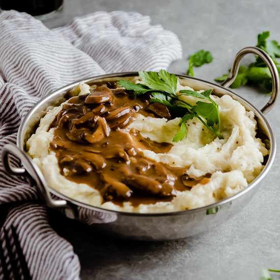 White Cheddar Mushroom Potatoes