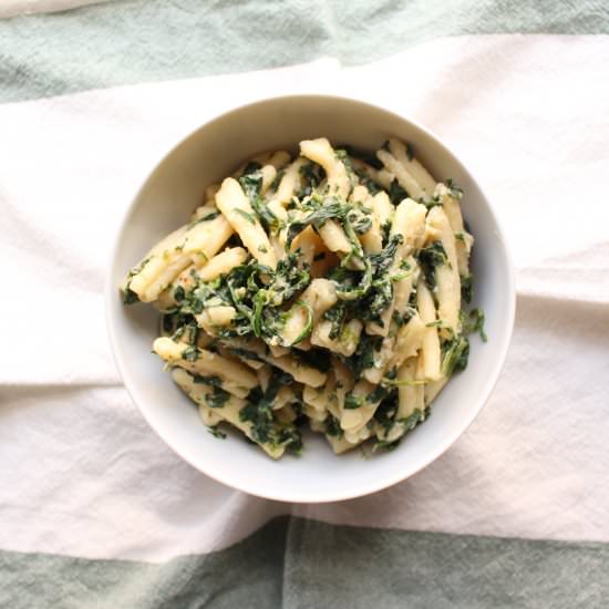 Spinach pasta