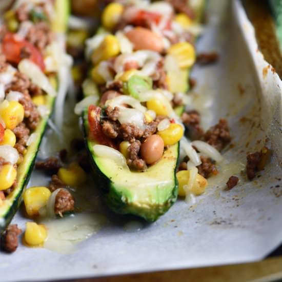 TACO ZUCCHINI BOATS
