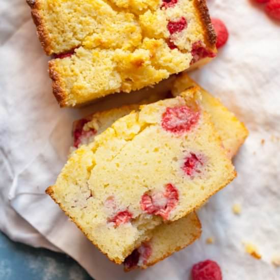 Ricotta Raspberry Pound Cake