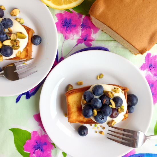 Toasted Pound Cake w/ Lemon Cream