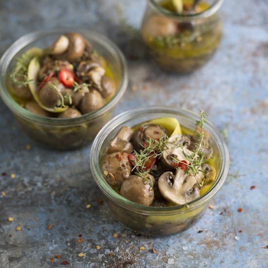 Pickled mushrooms