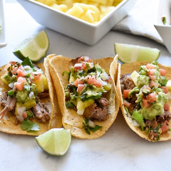 Pineapple Beef Tacos