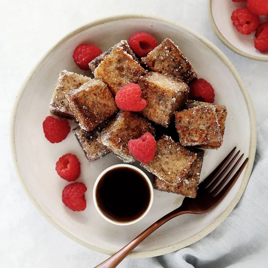 Acai Sourdough French Toast Bites