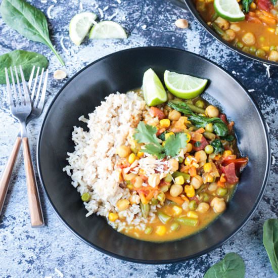 Easy Thai Green Curry Vegetables