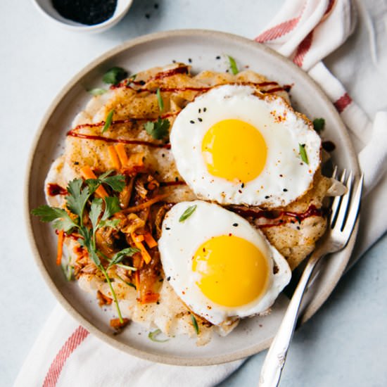 Pan-Fried Rice Noodles & Fried Eggs