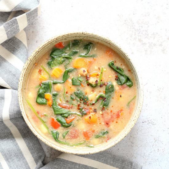 VEGGIE CHICKPEA POTATO SOUP
