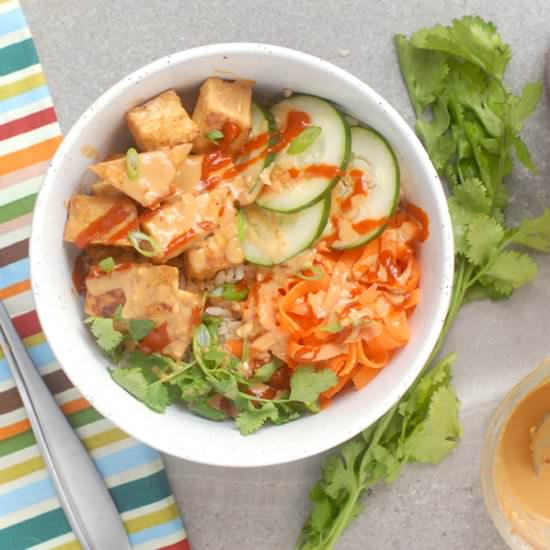 Peanut Butter Tofu Banh Mi Bowls
