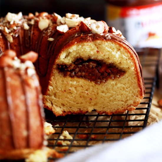 Nutella Sour Cream Coffee Cake