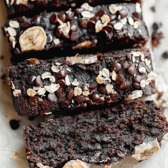 Vegan Chocolate Banana Bread