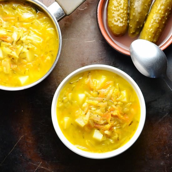 Polish Dill Pickle Soup (Ogόrkowa)