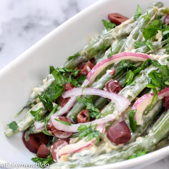 Tangy Green Bean Goat Cheese Salad