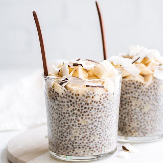 Banana cream pie chia pudding