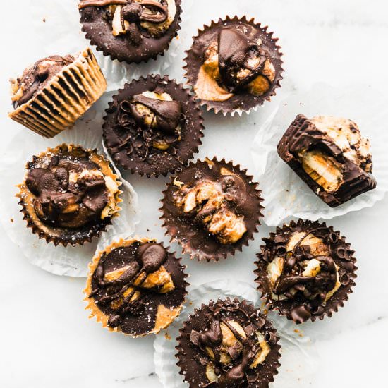 Caramel Banana Almond Butter Cups