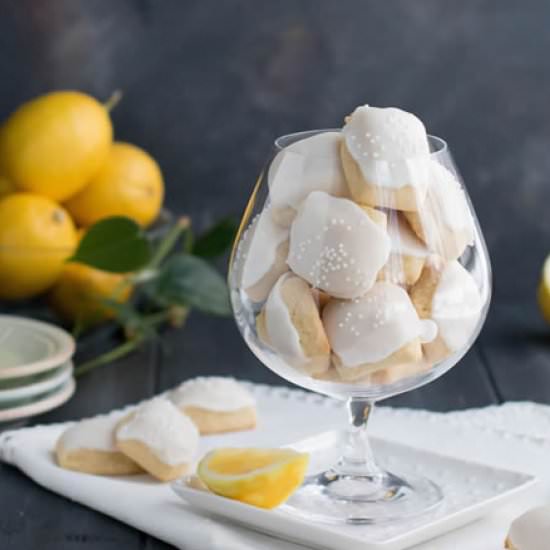 Iced Lemon Pillow Cookies