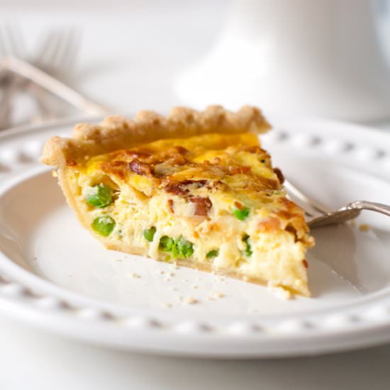Quiche: Pea, Pancetta & Provolone