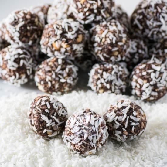 Chocolate Coconut Protein Balls