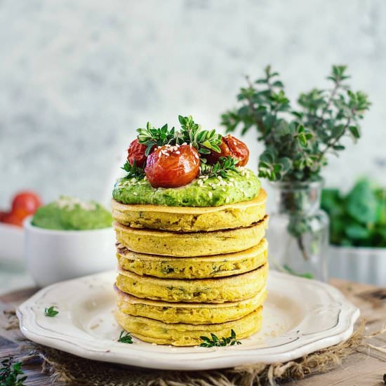 Chickpea flour pancakes