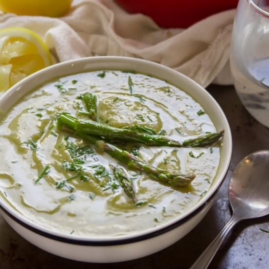 Vegan Cream of Asparagus Soup