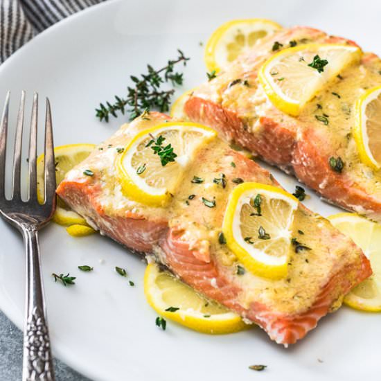 Easy Baked Lemon Dijon Salmon