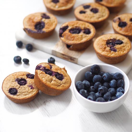 Healthy Blueberry Blender Muffins