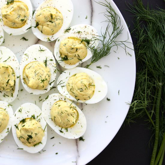 Deviled Eggs with Fresh Dill
