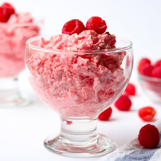 Raspberry Jello Fluff