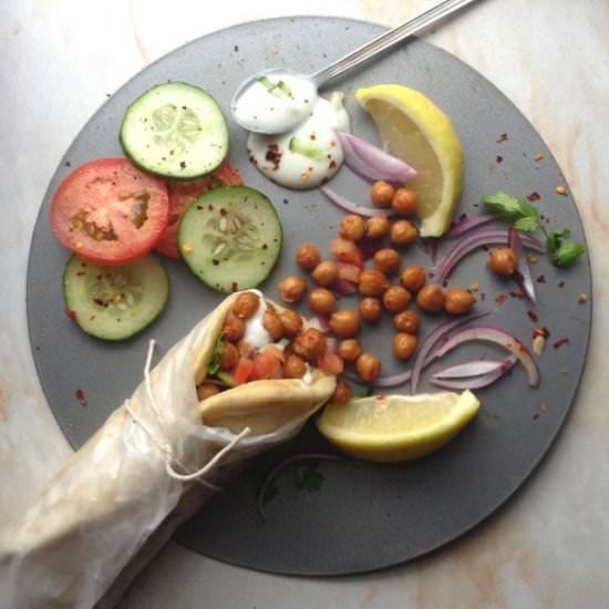 Spicy Roasted Chickpea Shwarma